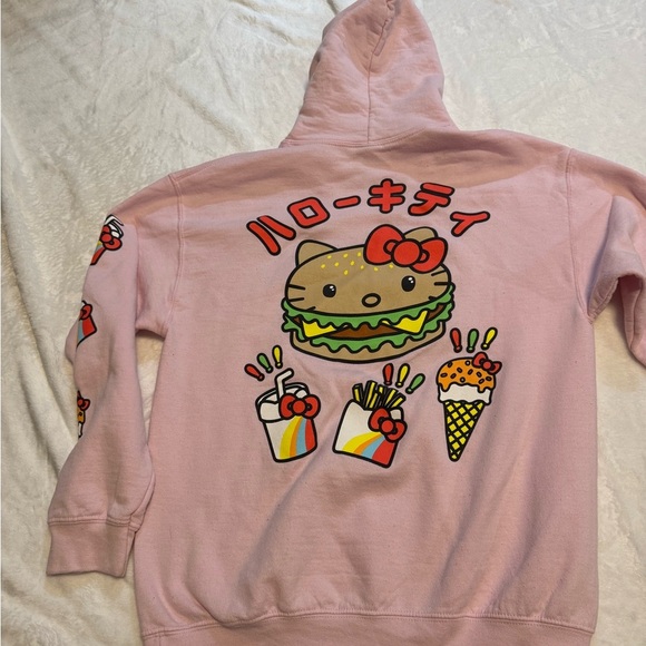 Hello Kitty Pink Japanese Fast food Hoodie - Picture 1 of 10